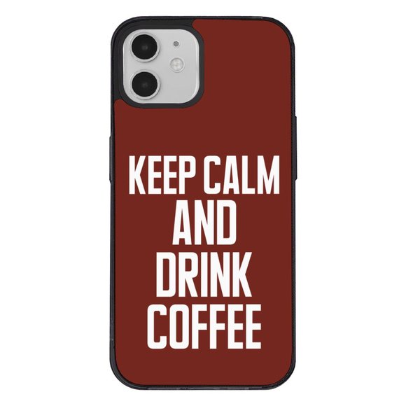 Coffee iPhone 12 Case – Keep Calm Phone Case for iPhone 12 – Cool iPhone 12 Case - Picture 1 of 2